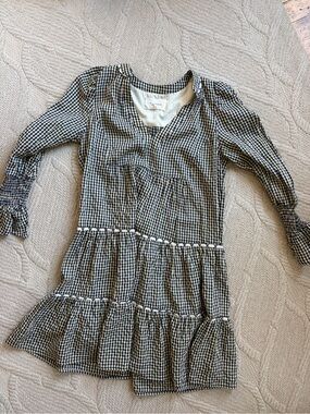 Tuckernuck Black & White Gingham Tiered Dress